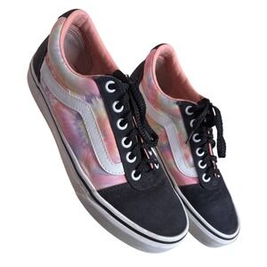 Vans Tie Dye Pastel Old Skool Sneakers Pink Rainbow Skate Y2K Aesthetic Sz 7.5